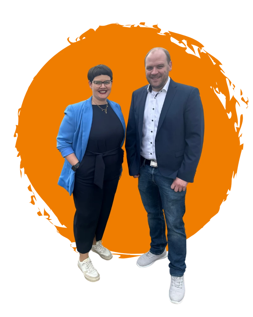 Julia Andonie (DataFreshup) und Michael Müller (AIM Beratung)